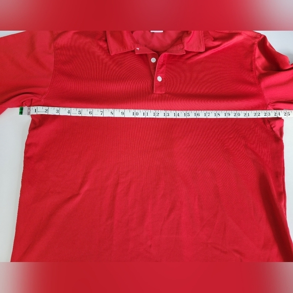 Nike Sphere Dry Men's Golf Bright Red Casual Polo Short Sleeve Shirt - Picture 4 of 8